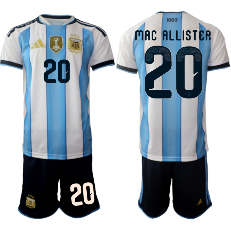 Men Argentina Long sleeve home 07 style 2026 World Cup Soccer jersey